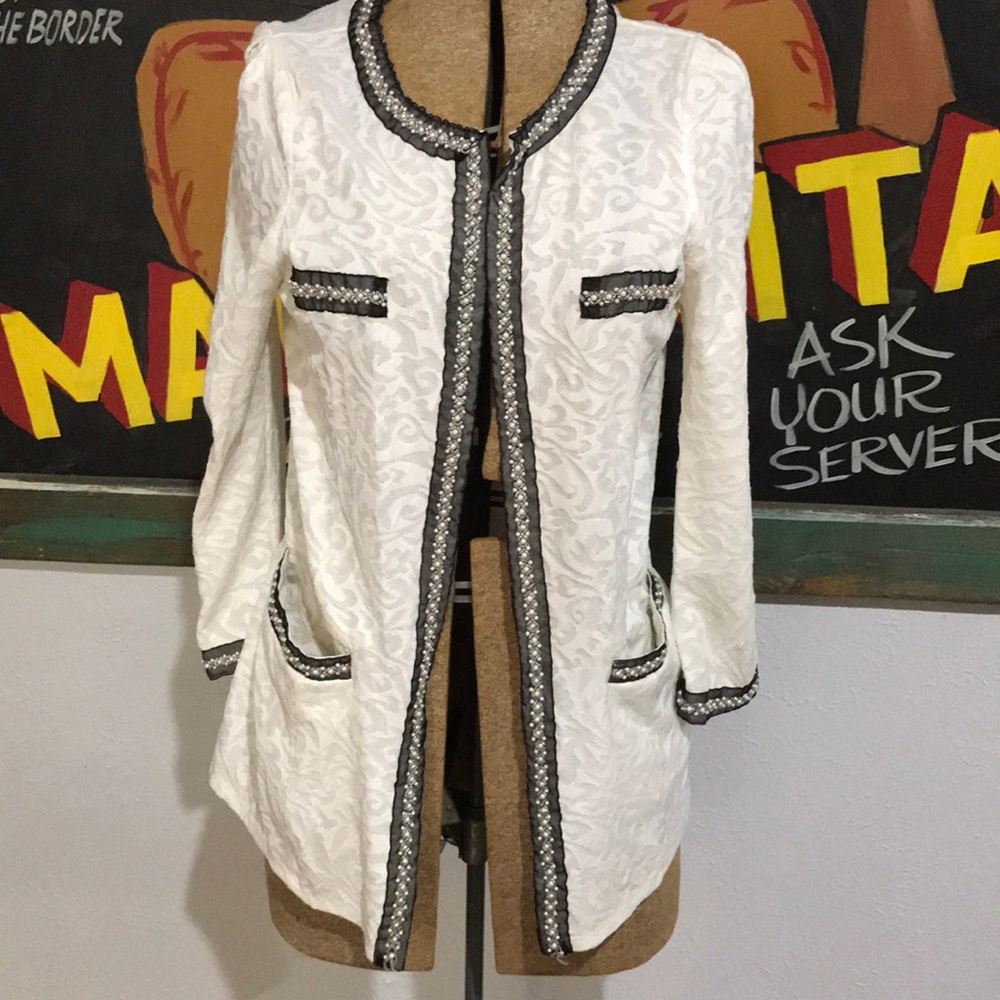 Vintage Beaded Blazer Cardigan Jacket Size Larger